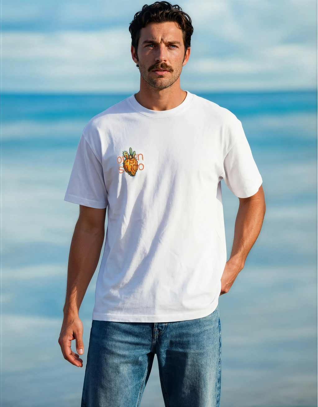 Camiseta Blanca Surf - Origen Studio