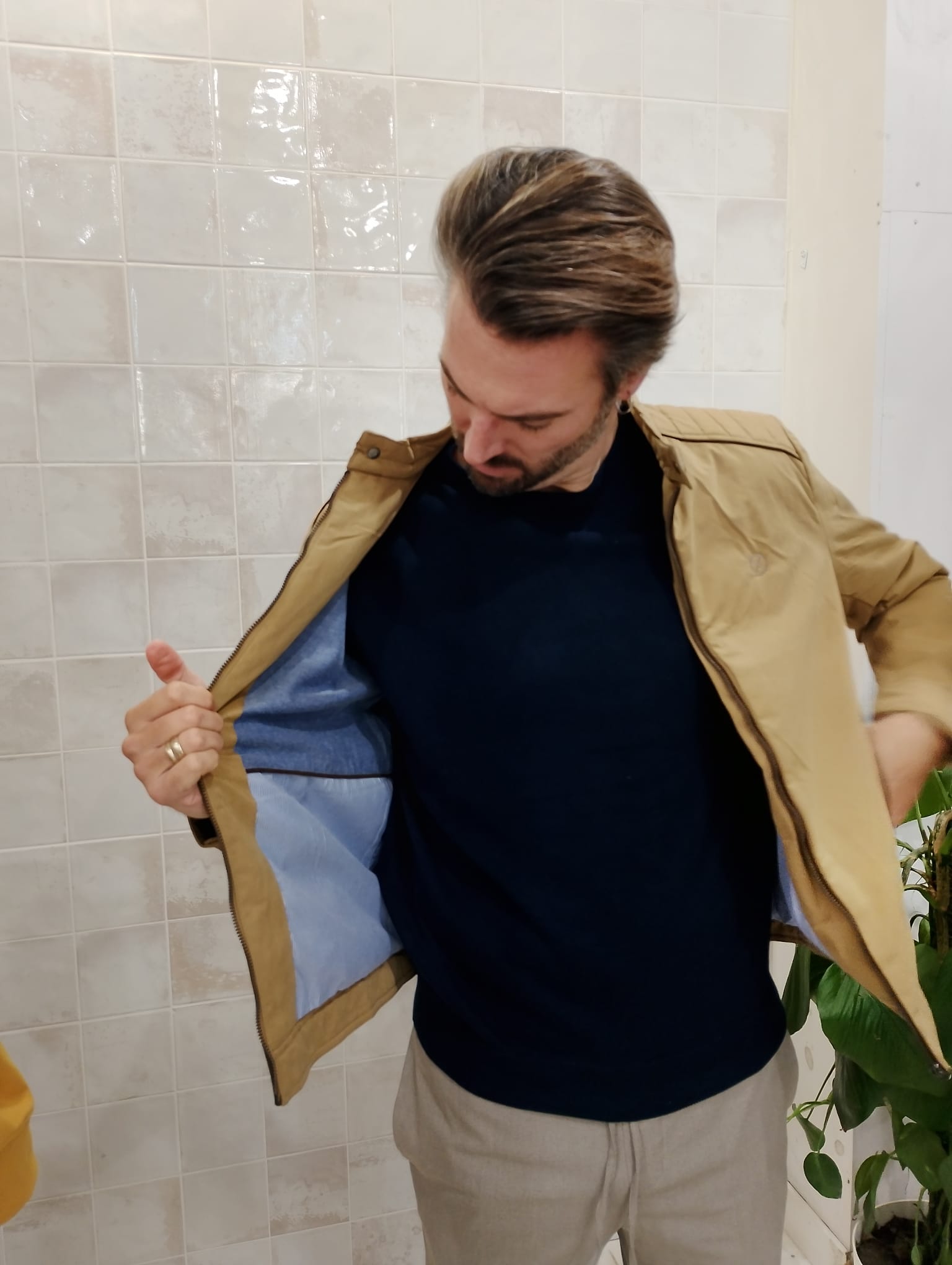 Chaqueta Camel Origen Studio