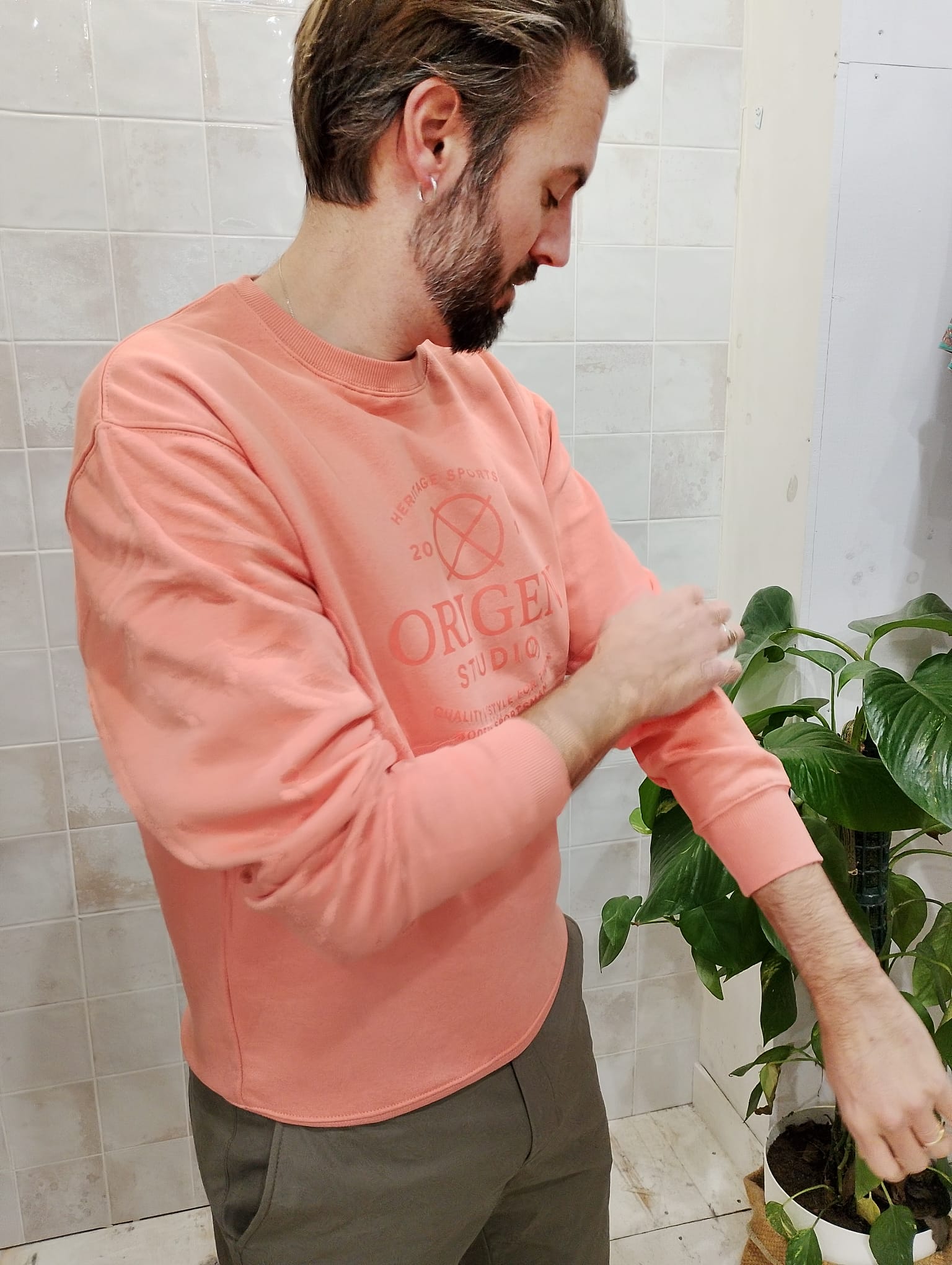 Sudadera Origen Studio Heritage Coral
