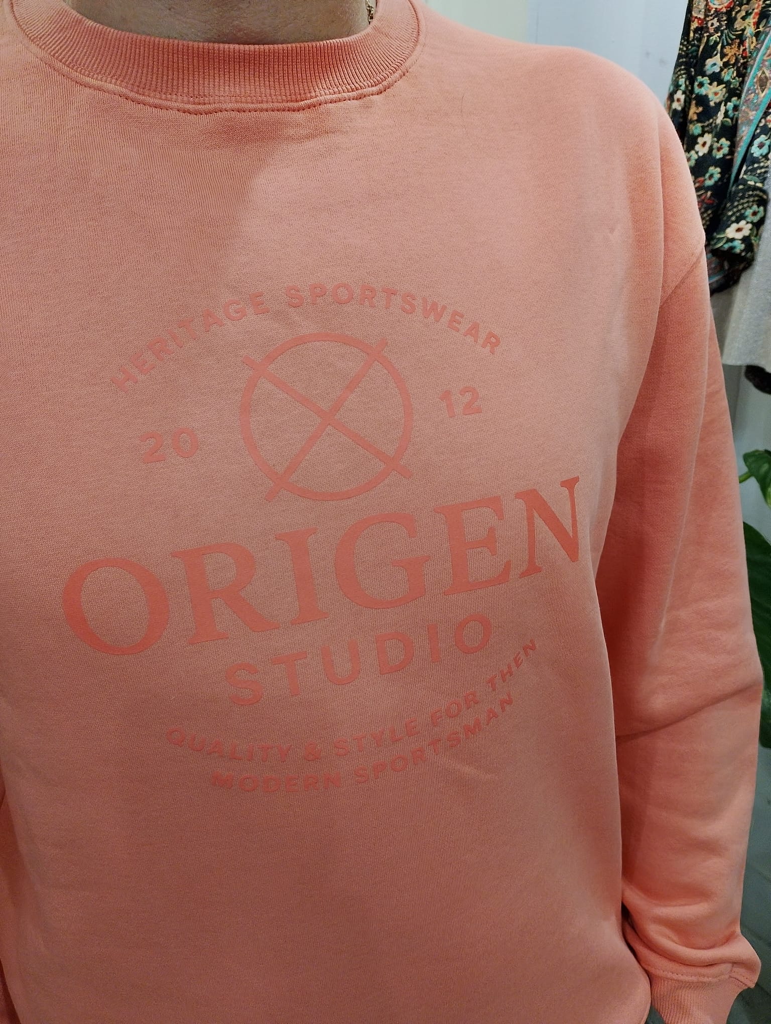 Sudadera Origen Studio Heritage Coral