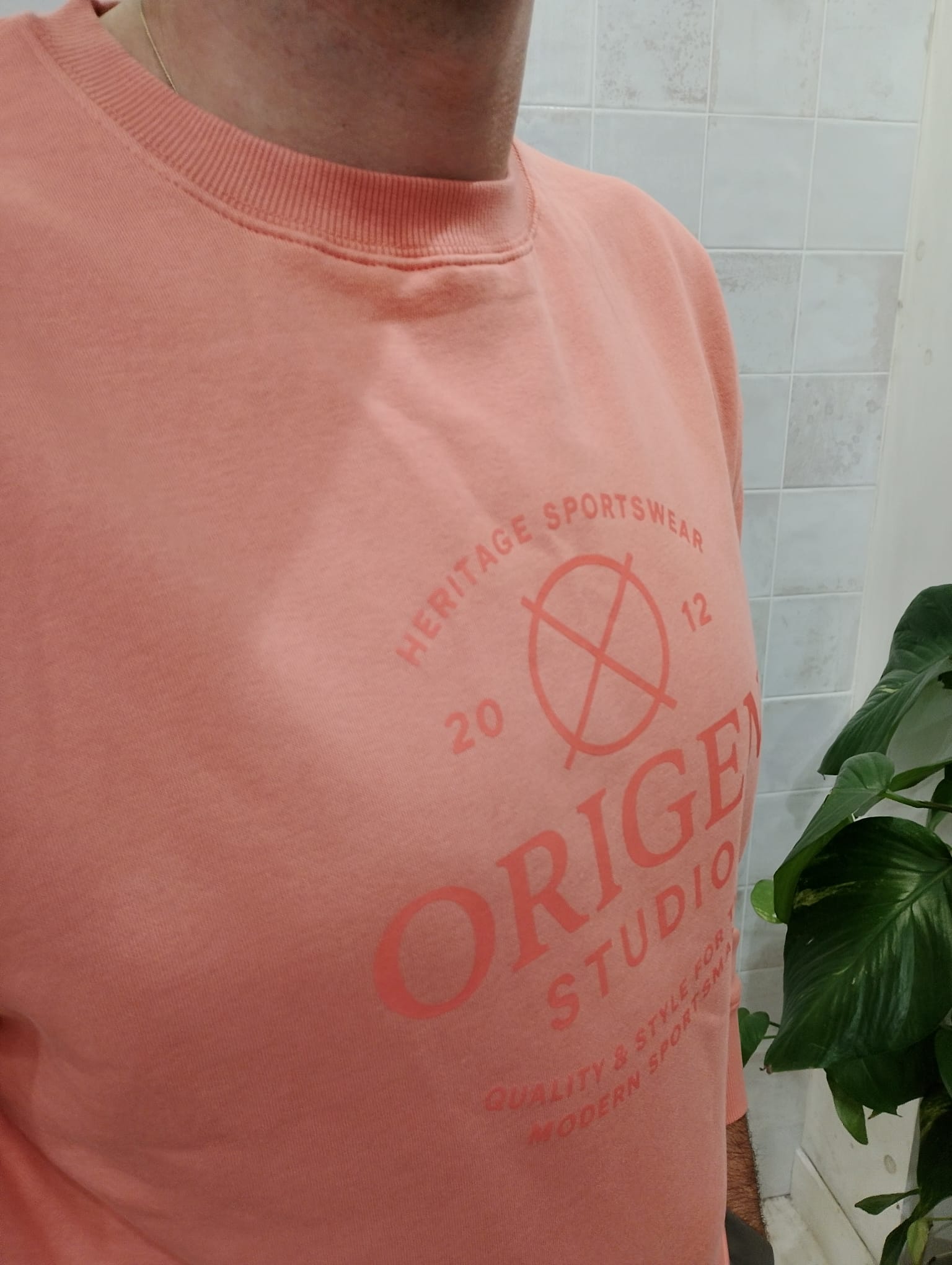 Sudadera Origen Studio Heritage Coral