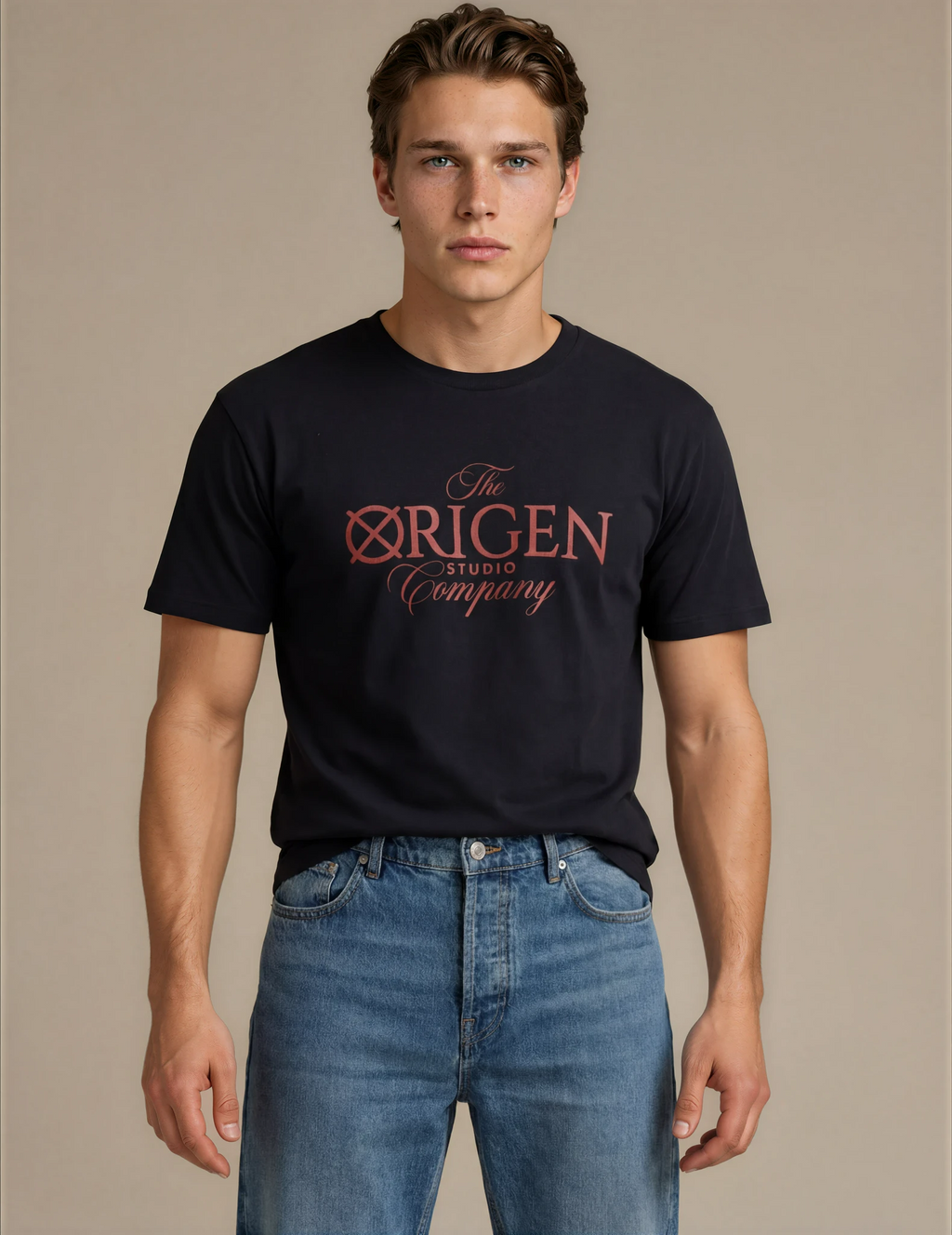 camiseta azul marino hombre origen studio company