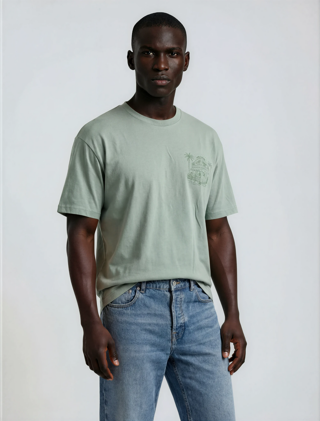Camiseta Welcome Surf Shop – Sage Green