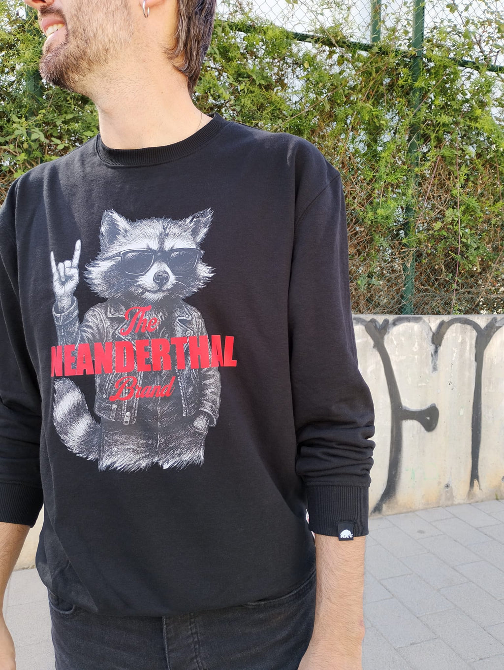 Sudadera Neanderthal Rock Raccoon