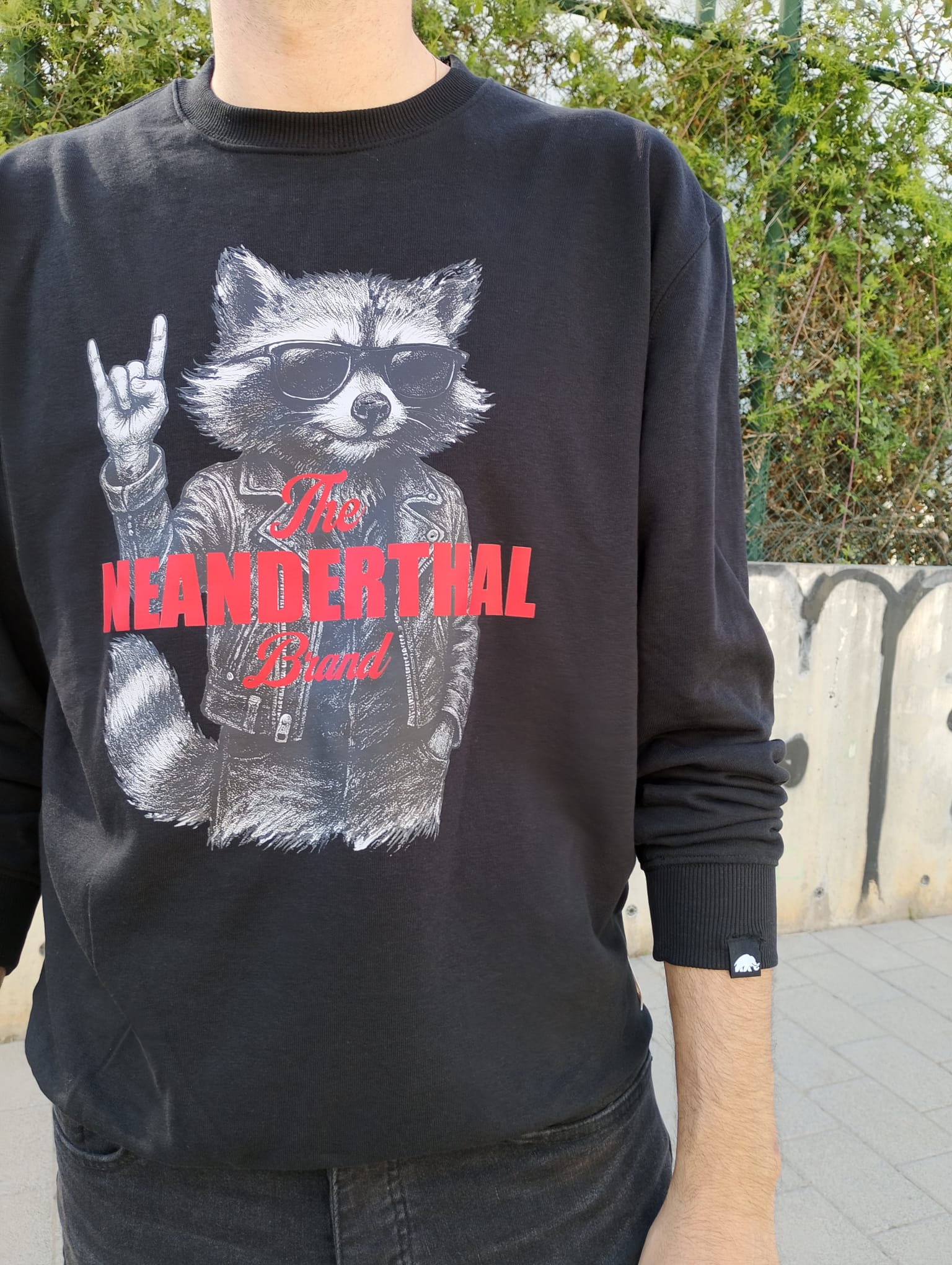 Sudadera Neanderthal Rock Raccoon